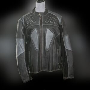 Echtes Leder Vtg Moto Jacket Padded Back Shoulder, Elbows CE PROTECT prEN 1621-1